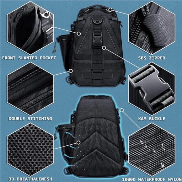 Fishing Backpack, Fishing Bag with Tackle Box, Compact Fishing Tackle - Picture 5 of 8